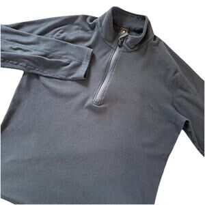 Eastern Mountain Sports EMS Women’s Sz Medium Gray-Blue Fleece Polartec 1/4 Zip